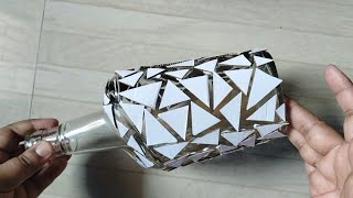 Glass bottle craft easy #glassbottlecraft