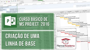 Aula 2-1 Curso de MS Project 2016 - Criando uma linha de base (baseline)