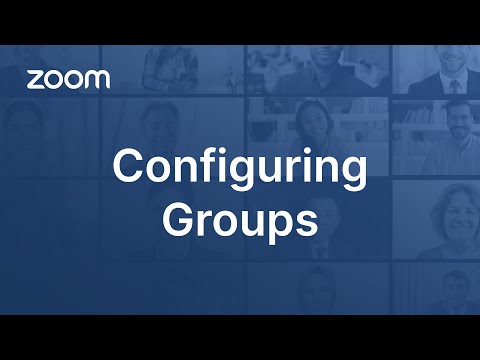 Configuring Groups on a Zoom Account