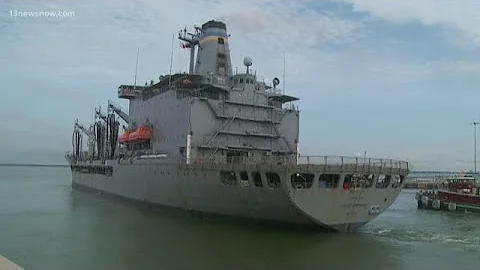 USNS Joshua Humphreys leaves on a five-month deplo...