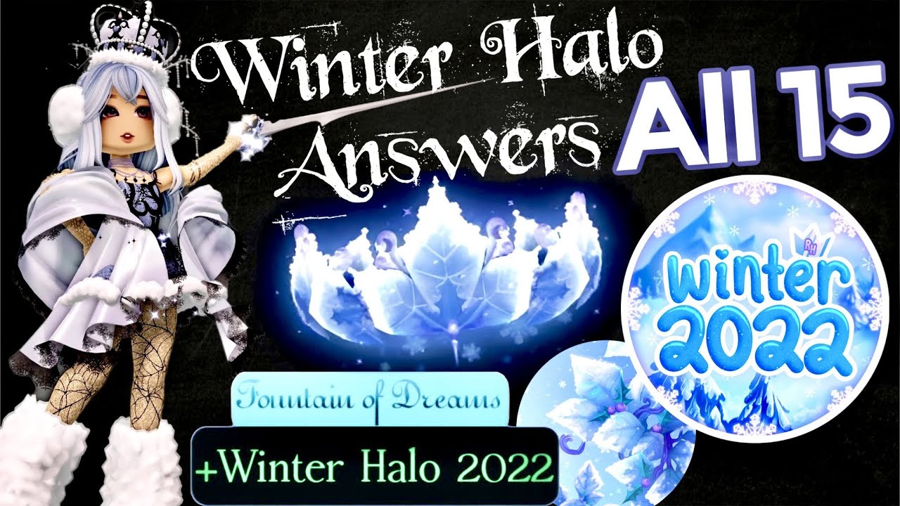 UPDATED] NEW HALO ANSWERS to WIN WINTER HALO 2022 🎄 Royale High Christmas  2022 Fountain Answers ☃️ 