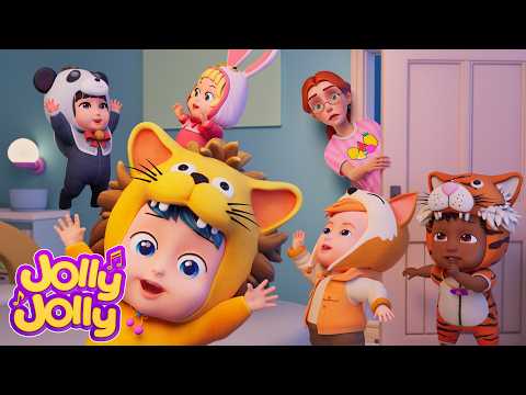Cinco macaquinhos aprendem regras de segurança | Tres gatinhos | Jolly Jolly - Músicas Infantis