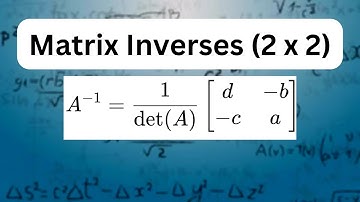 How to Find the Inverse of a 2×2 Matrix FAST & EASY!