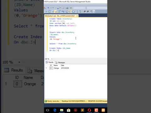 SQL CREATE INDEX Statement