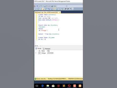 SQL CREATE INDEX Statement - YouTube