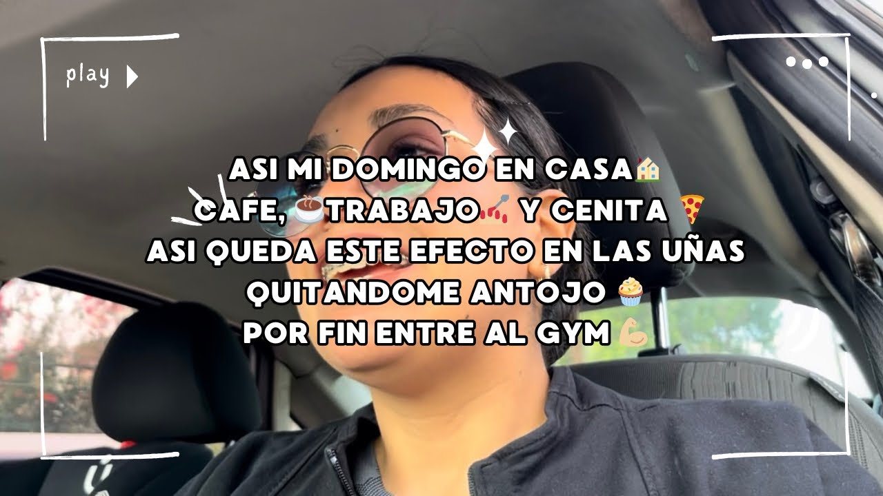 Así mi domingo en casa🏠 cafecito ☕️ trabajo 💅🏼 y cenita 🍕+ ya entré al gym por fin 💪🏼🤣