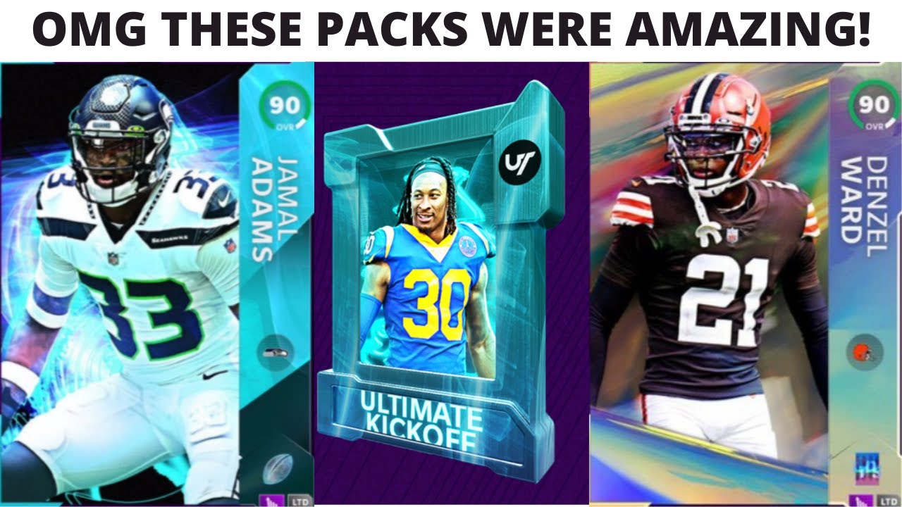 OMG MY BEST PACKS ALL YEAR! ULTIMATE KICKOFF PACKS FOR LTD JAMAL ADAMS, DENZEL WARD & AARON RODGERS!