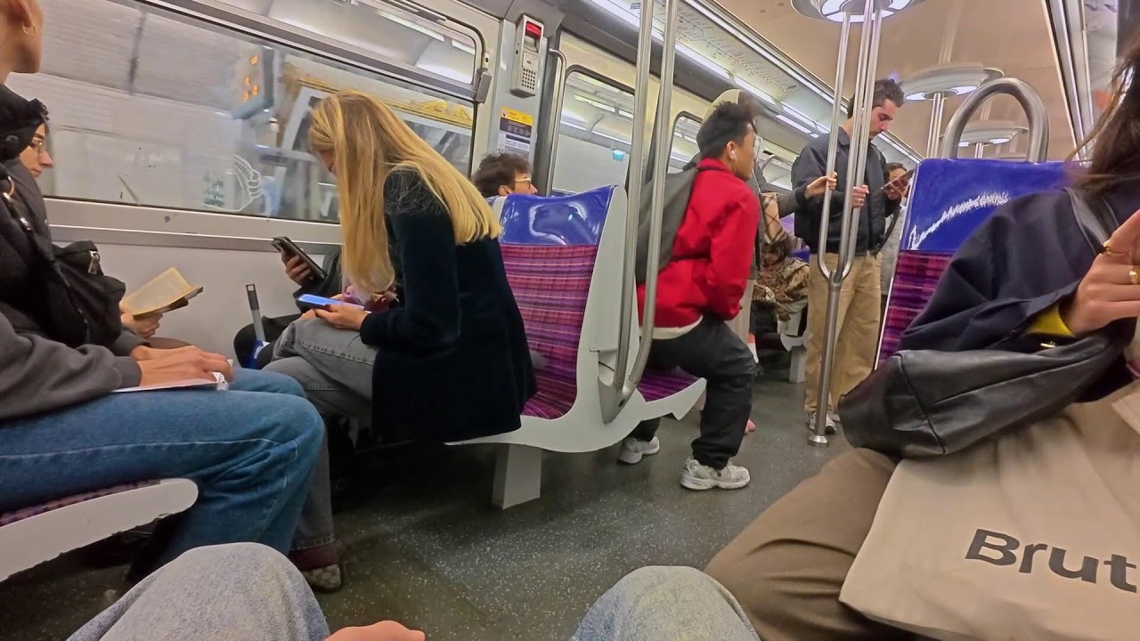 Parisian metro Gare de Bercy line 14 to Saint Lazare to 13 line Plaisance. Subway