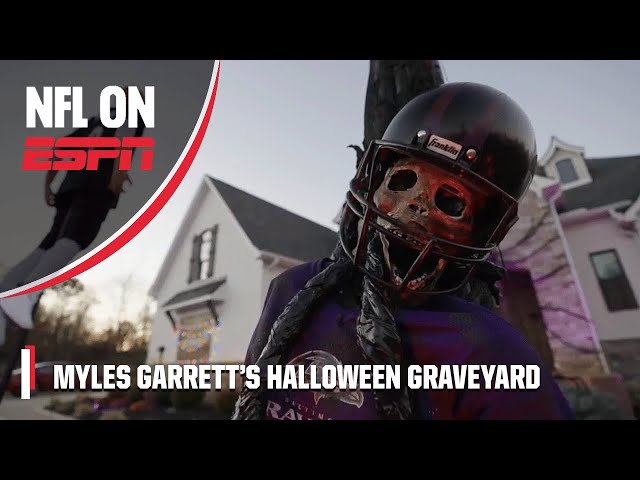 An in-depth look at Myles Garrett's Vecna costume & Halloween graveyard