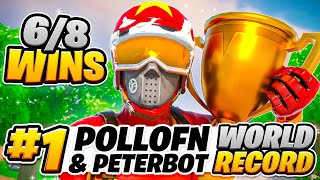 1ST PLACE DUO CASH CUP (6/8 WINS) - WORLD RECORD 🏆 w/ @PeterbotFN | Pollo