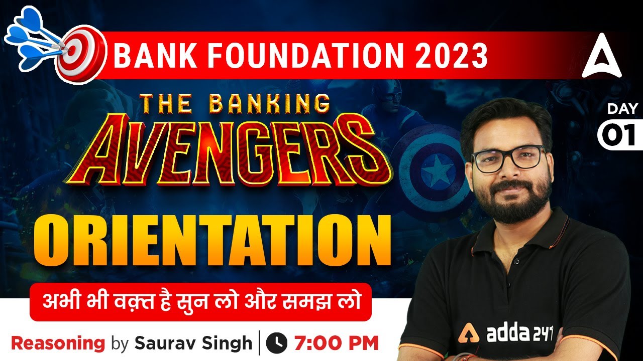 THE BANKING AVENGERS 2023 Bank Exams Reasoning ORIENTATION CLASS 1 the-banking-avengers-2023-bank-exams-reasoning-orientation-class-1