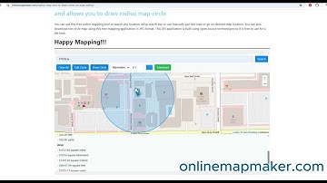 Draw a Radius on a Map Instantly | Radius Map Online Tool - onlinemapmaker.com