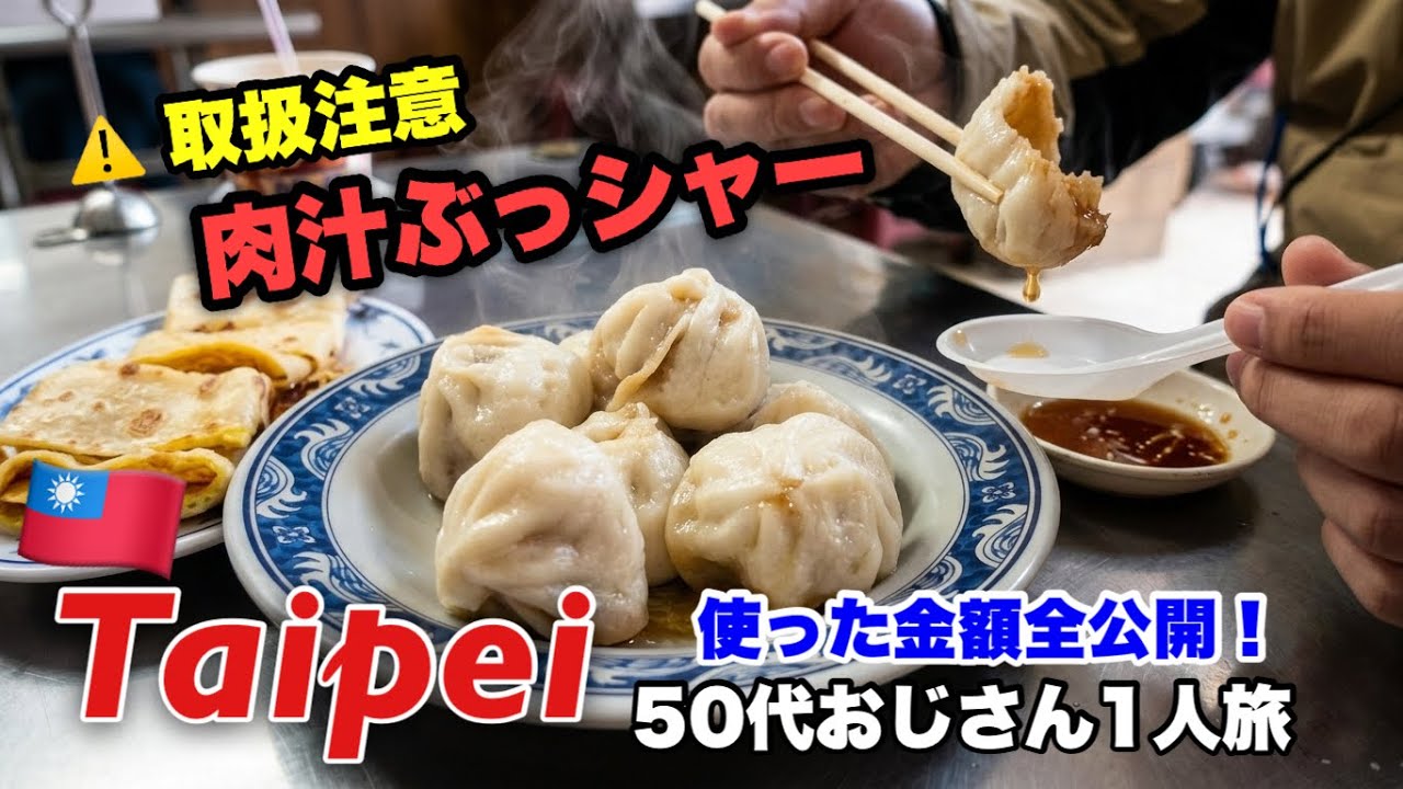 【🇹🇼2026台湾・最終日】50代おじさん海外ひとり旅|最終日まで美食全開!小籠包・行列ドーナツを自転車で完全攻略。使った金額全部見せます!