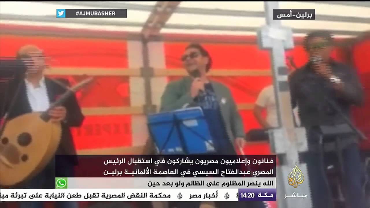 فنانون مصريون يشاركون في استقبال السيسي في برلين