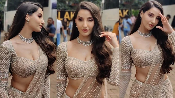 Nora Fatehi Looks Stunning In Saree At Jhalak Dikhhla Jaa 10 Sets