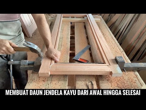 Teknik membuat jendela kayu minimalis model terbaru.(mimi perabot)