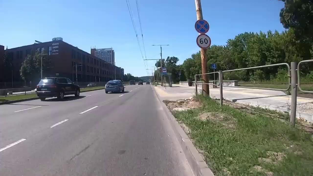 Cycling through Vilnius Liethuania