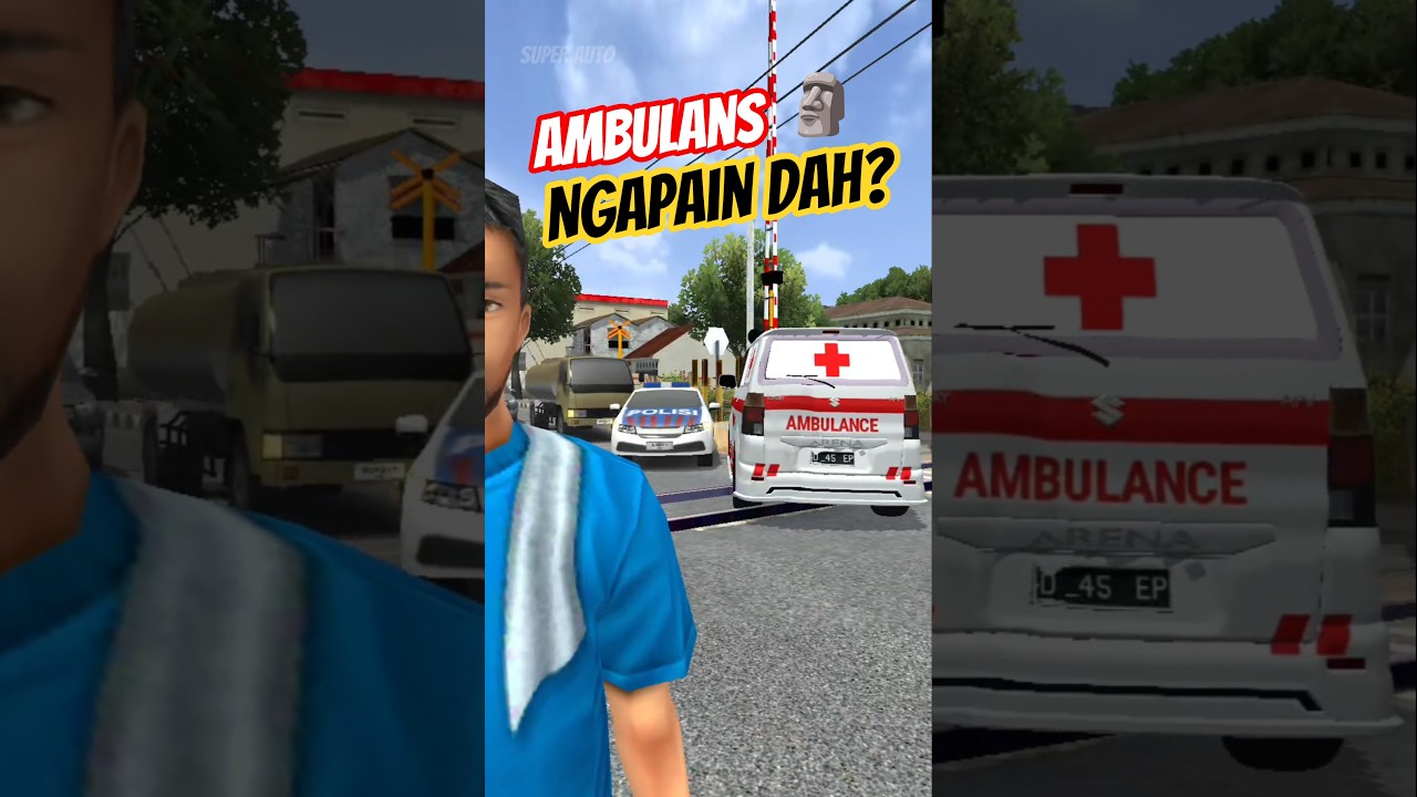 Cari Mobil Ambulans buat Tolongin Mobil Ambulans 🚑🗿 #bussid #bussidmod #bangsuper