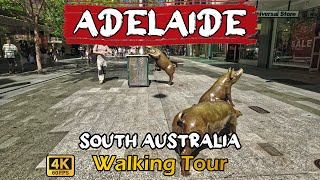 Adelaide, South Australia Walking Tour [4k-60fps]  | New Year's Eve 🇦🇺 🦘