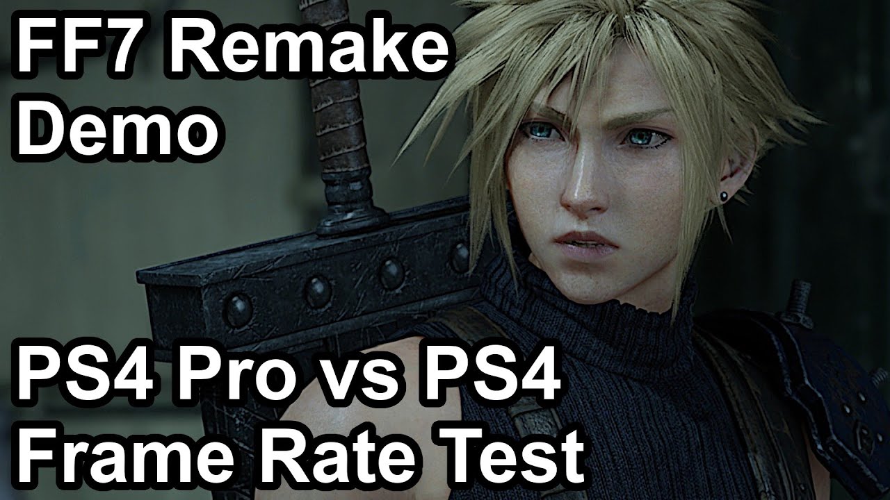 Final Fantasy 7 Remake PS4 Pro vs PS4 Frame Rate Comparison