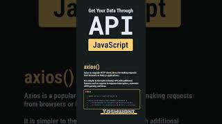 Learn How to Fetch Data in JavaScript: fetch(), axios(), AJAX, XMLHttpRequest | #JavaScript #APIs✨️🔥
