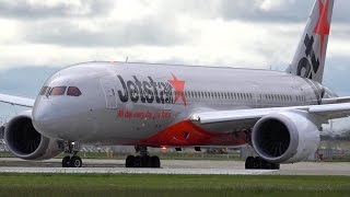 2016 Plane Spotting Jetstar Boeing 787-8 Dreamliner - Landing & Takeoff Melbourne Airport