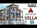Create 3D Double Storied VILLA using Autocad in Easy steps part-2