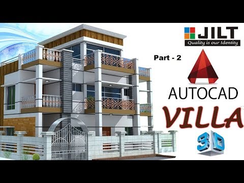 create-3d-double-storied-villa-using-autocad-in-easy-steps-part-2