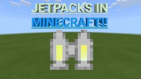 How To Make Jetpacks In Mcpe *NO ADDONS|Command Block Creation