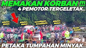 KEMBALI MEMAKAN KORBAN !!! 4 Pengendara Motor Tergeletak, Terhempas Ke Beton Petaka Tumpahan Minyak