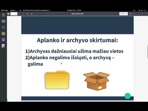 Kas yra archyvai? Kaip su jais dirbti? 7 klasei