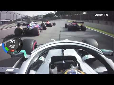 F1 2019 Hamilton last 3 laps after SC - Race Onboard - Brazilian Grand Prix |