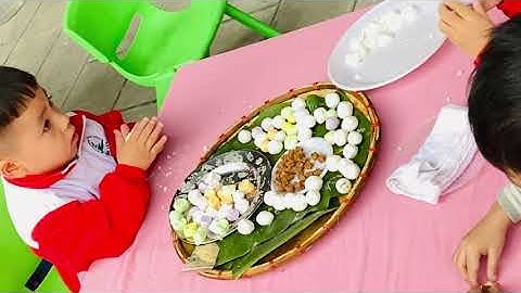 Tết hàn thực|Bé làm bánh trôi|Trường MN Hoa Hồng| Hạnh Mầm Non#school