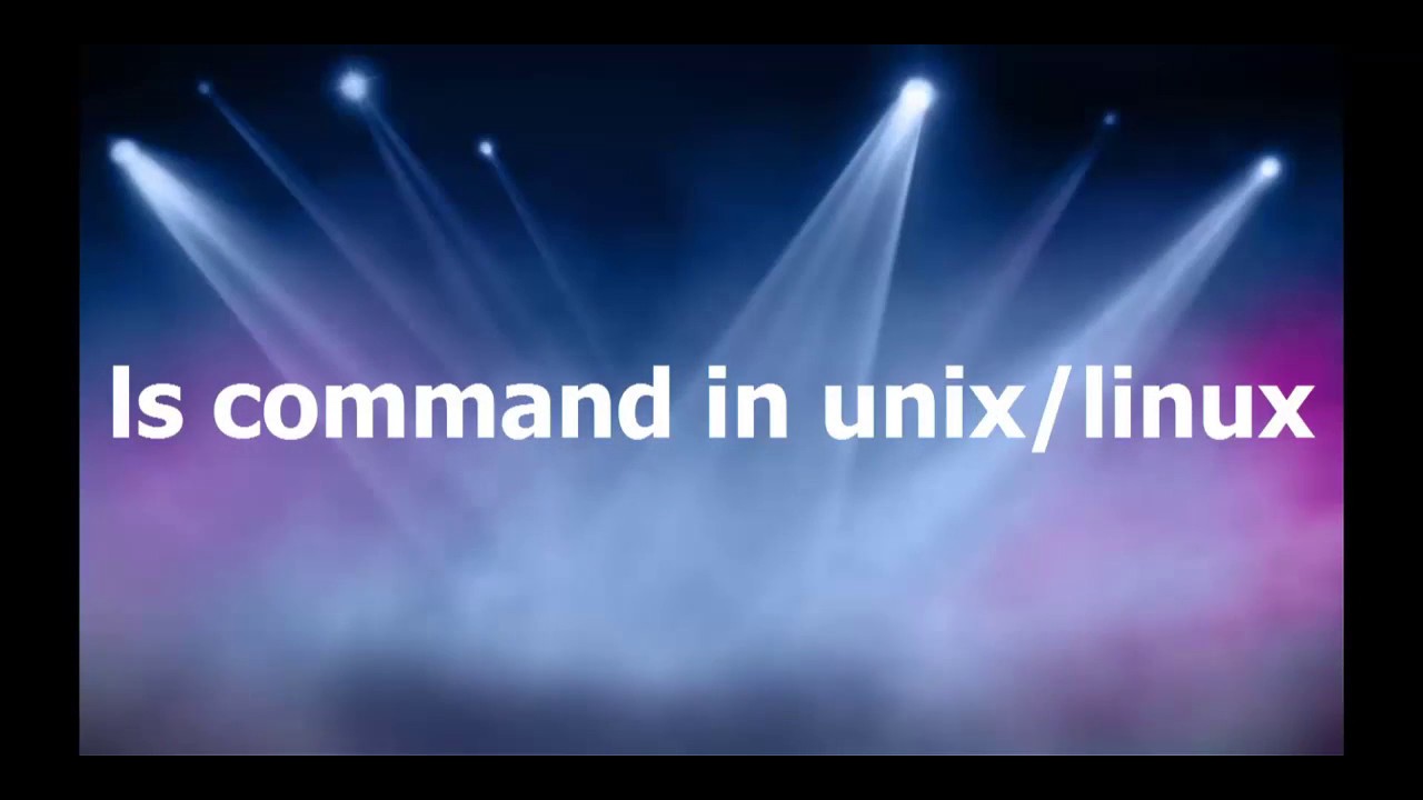 คำ สั่ง unix  2022 Update  ls command in unix