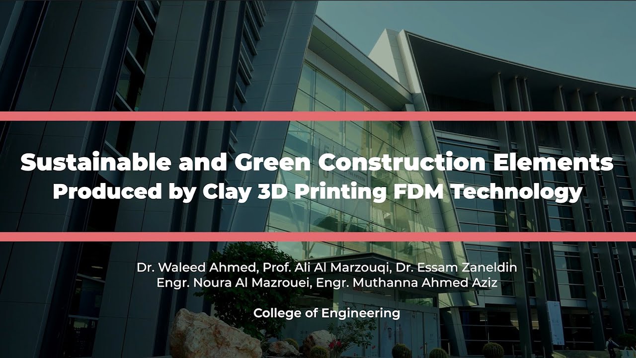 Sustainable and Green Construction Elements Produced by Clay 3D Printing FDM Technology