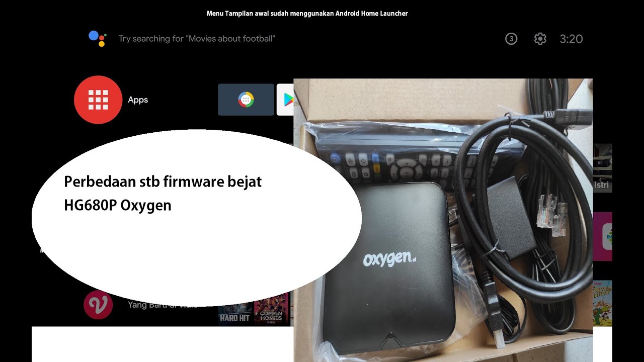 Perbedaan stb firmware bejat HG680P Oxygen - YouTube