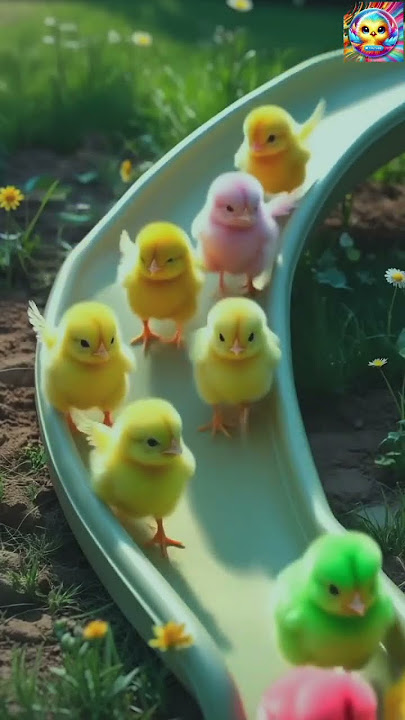 Adorable Babies Playing with Colorful Chicks 🐥 #cute #ai #adorable #birds