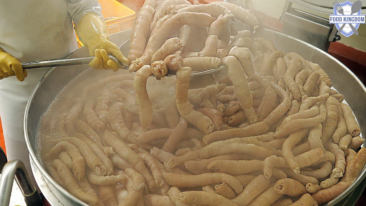 Очень чисто! Свиные кишки массового производства, любимые корейцами / Корейская пищевая фабрика