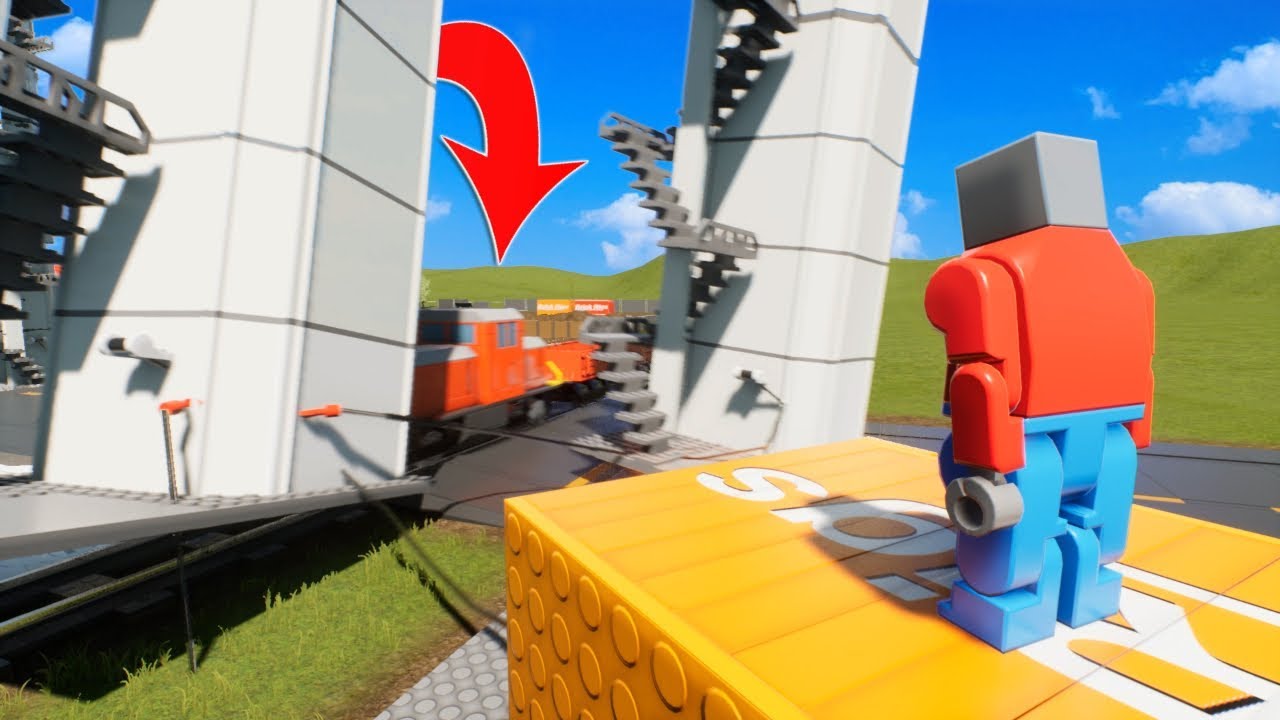 gaming logo ULTIMATE LEGO TRAIN STOPPING TECHNIQUE! - Brick Rigs Gameplay Roleplay - Lego Train Crashes!