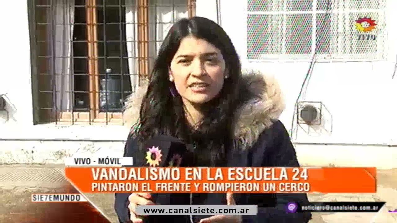 Vandalismo en la Escuela 24 del Parque de Mayo