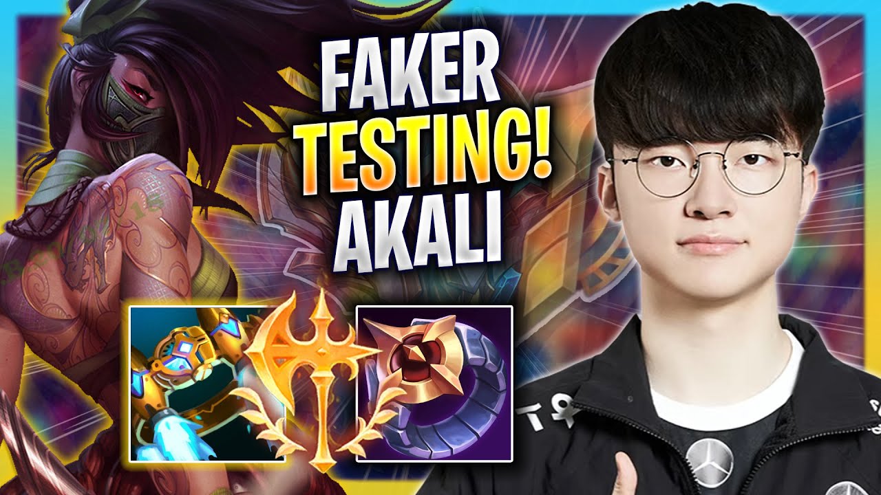 FAKER TESTING AKALI IN KR SOLOQ! - T1 Faker Plays Akali MID vs Zilean ...