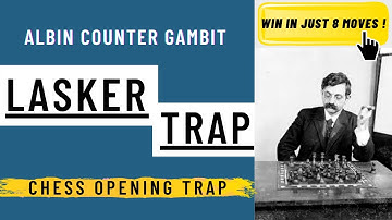 UNDERPROMOTION ON 7th MOVE!! | LASKER TRAP | ALBIN COUNTER GAMBIT| Opening Traps