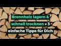 Brennholz lagern & schnell trocknen » 3 einfache Tipps für Dich