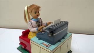 50s LINEMAR TIN BATTERY/OP * BUSY SECRETARY * THE TYPIST * WORKING JAPAN