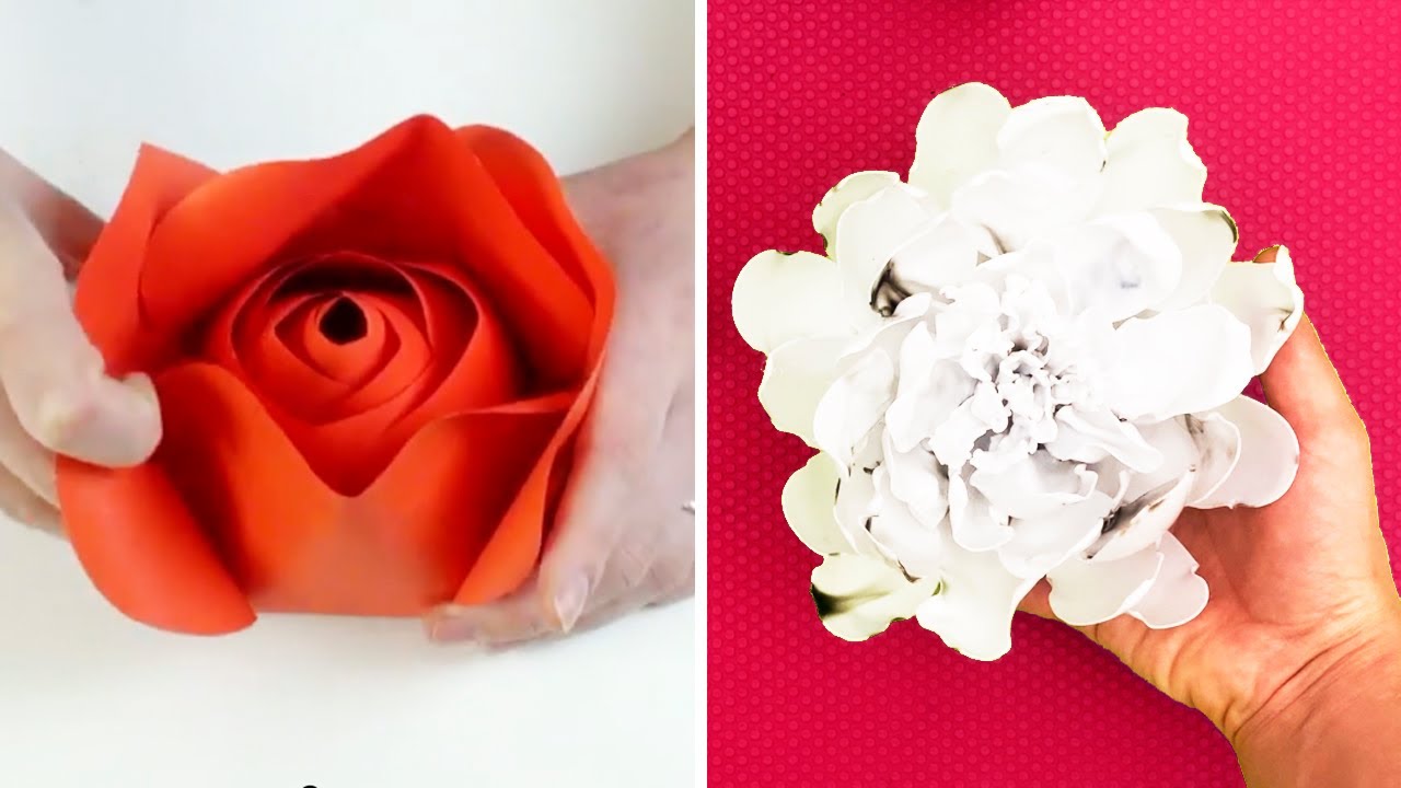 12 DIY FLOWERS IDEAS YouTube