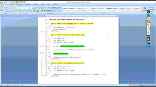 Ch 5 Review Trace Code for Part A