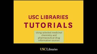 Using Medicinal Chemistry and Pharmaceutical Drug Information Sources