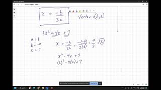 Week 5 - Converting from standard to vertex form