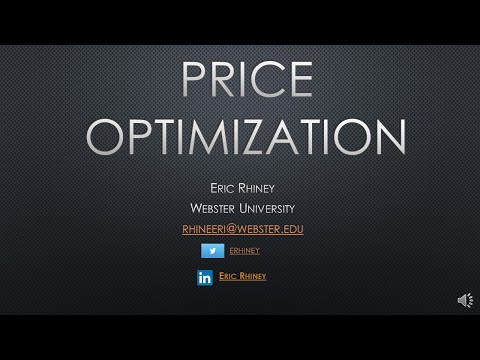 Price Optimization Excel