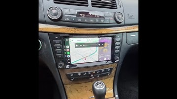 Mercedes W211 E class Android based touch-screen Carplay / AA radio entertainment unit installation